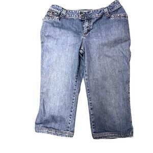 Lee Jeans Women 16WP 16 Petite Natural Boot Cut Just Below The Waist Capris Used